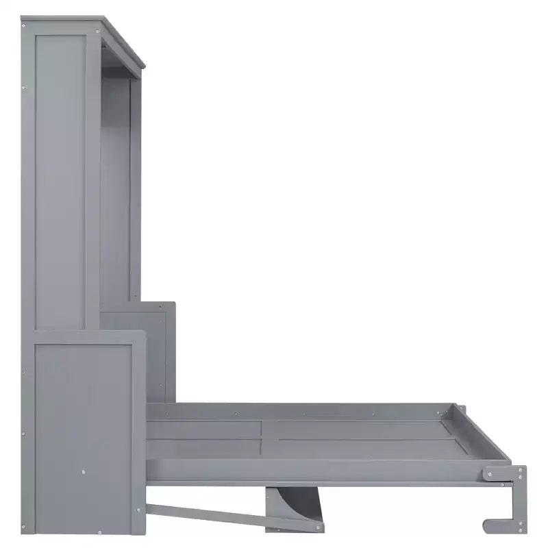 Letto a scomparsa Queen Size con ripiano portaoggetti, Letti a muro pieghevoli con mobile in legno Queen per camera degli ospiti ufficio domestico
