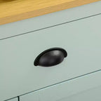 71 Dispensa a Parete, Credenza da Cucina con Alzata, Mobile Contenitore Moderno, Mobile per Microonde con Cassetti, Ante in Vetro e Ripiani Regolabili