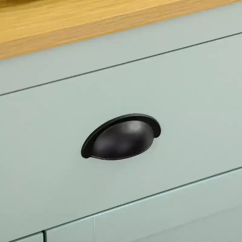 71 Dispensa a Parete, Credenza da Cucina con Alzata, Mobile Contenitore Moderno, Mobile per Microonde con Cassetti, Ante in Vetro e Ripiani Regolabili