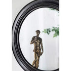 Specchio da parete circolare MAYEERTY 23.5 con cornice in legno nera, specchio decorativo classico antico per soggiorno, ingresso, bagno, ufficio