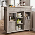 Storage Drawer, Foldable Kitchen Removable Storage Cabinet with Folding Top - 2 Glass Doors, Spice Rack, Towel Rack for Living Room, Kitchen