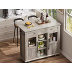 Cassetto portaoggetti, Mobiletto contenitore pieghevole da cucina con piano pieghevole - 2 ante in vetro, portaspezie, portasciugamani per soggiorno, cucina