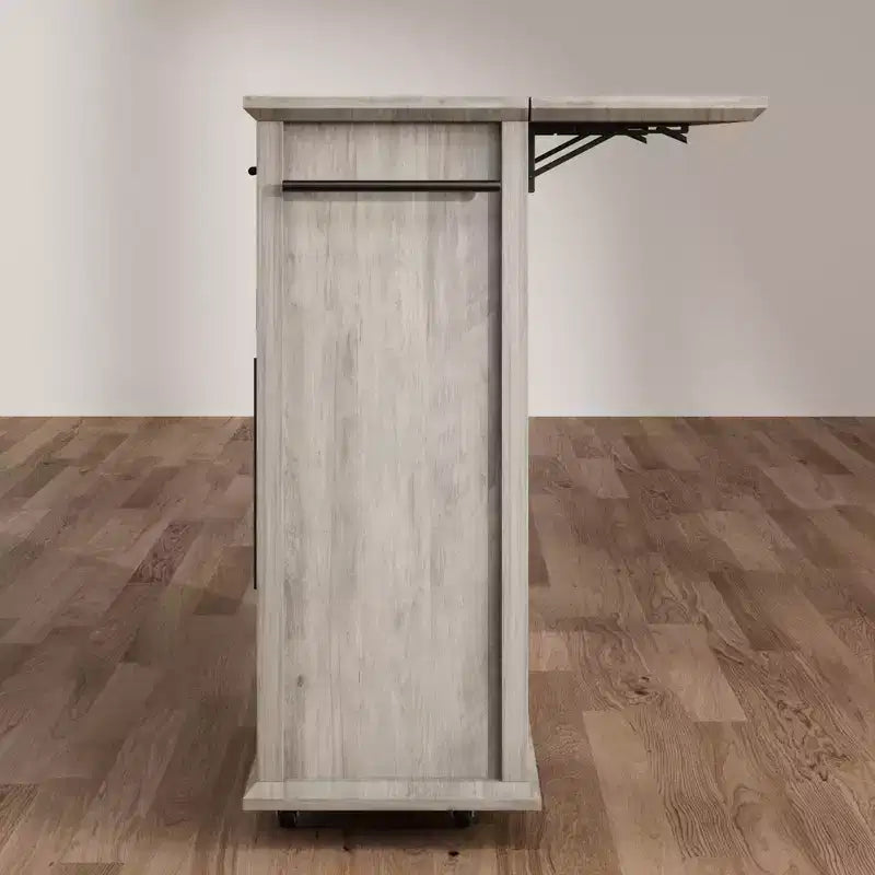 Cassetto portaoggetti, Mobiletto contenitore pieghevole da cucina con piano pieghevole - 2 ante in vetro, portaspezie, portasciugamani per soggiorno, cucina