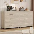 Besiost Set of 2 Wooden Storage Dressers with 3 Drawers, Closet Storage Cabinet and Nightstand