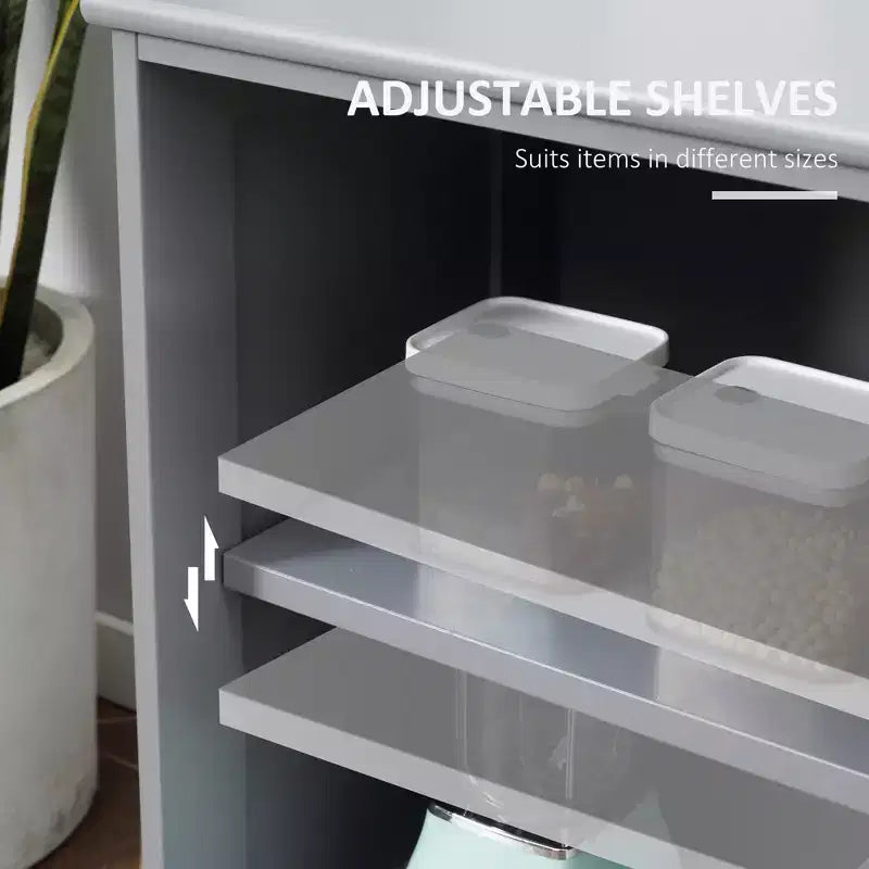 Credenza da buffet, mobile bar impilabile con ante scorrevoli in vetro e ripiano regolabile
