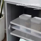 Credenza da buffet, mobile bar impilabile con ante scorrevoli in vetro e ripiano regolabile