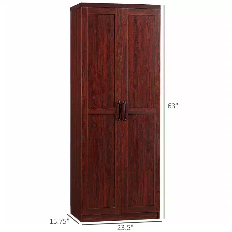 Dispensa da cucina a 2 ante da 160 cm, mobiletto indipendente con 5 ripiani e 2 ripiani regolabili per sala da pranzo