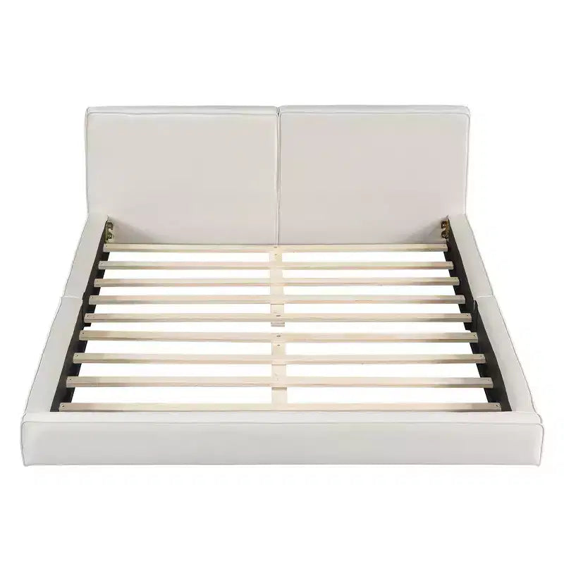Letto a piattaforma Whisen Queen Size in velluto con testiera imbottita e telaio solido, facile da montare