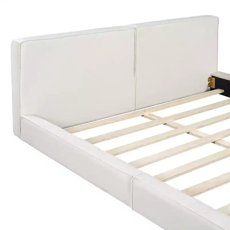 Letto a piattaforma Whisen Queen Size in velluto con testiera imbottita e telaio solido, facile da montare