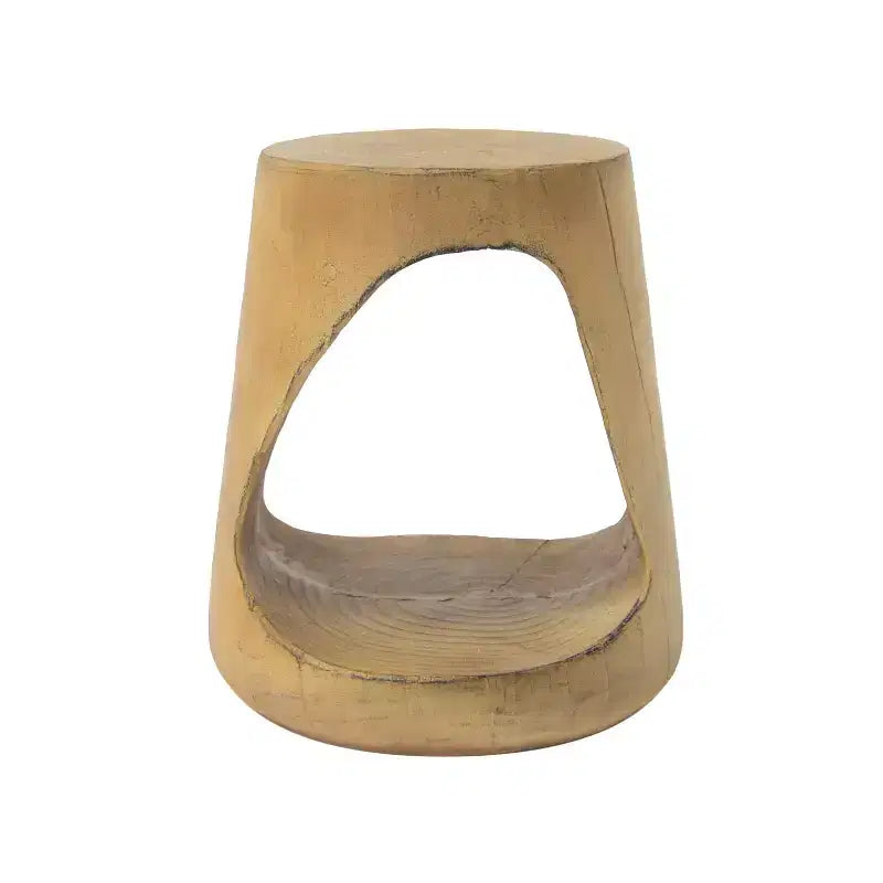 Homy Casa Tavolino in Legno Massello Naturale con Ripiano Aperto, Rovere Rustico