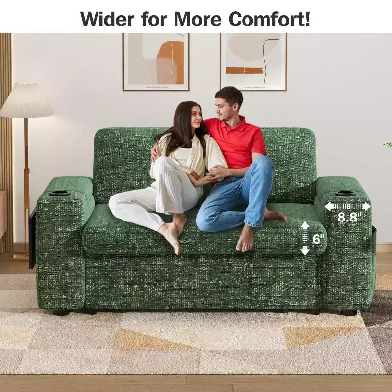 Divano letto a 3 modalità Dyonery Sale con contenitore e porte di ricarica - Montaggio senza attrezzi, schienale regolabile per piccoli spazi/appartamenti/dormitori