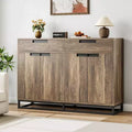 GustoWave Sideboard Buffet Cabinet,55 Inch Large Modern Kitchen Accent Storage Cabinet with 2 Drawers and 4 Doors,Coffee Bar Buffet Table