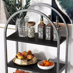 Libreria ad arco a 5 ripiani alta 179.8 cm, scaffale alto per CD/libri, organizer da ufficio, libreria moderna per camera da letto e soggiorno