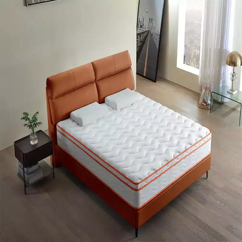 Materasso Okak a molle insacchettate, Materasso ibrido traspirante e antidolorifico, Materasso in memory foam per bambini e adulti