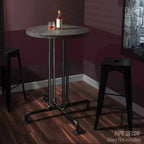 Gambe da Tavolo in Tubo Pipe Decor Black Jack, Altezza Bar