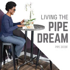 Gambe da Tavolo in Tubo Pipe Decor Black Jack, Altezza Bar