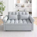 MAYEERTY Convertible Modern Pull Out Loveseat Sofa Bed Adjustable for Living Room Bedroom Gray