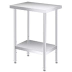 Stainless Steel Workbench, Commercial Kitchen Workbench with Adjustable Bottom Shelf, Suitable for Restaurants, Hotels, Garages, Indoors and Outdoors