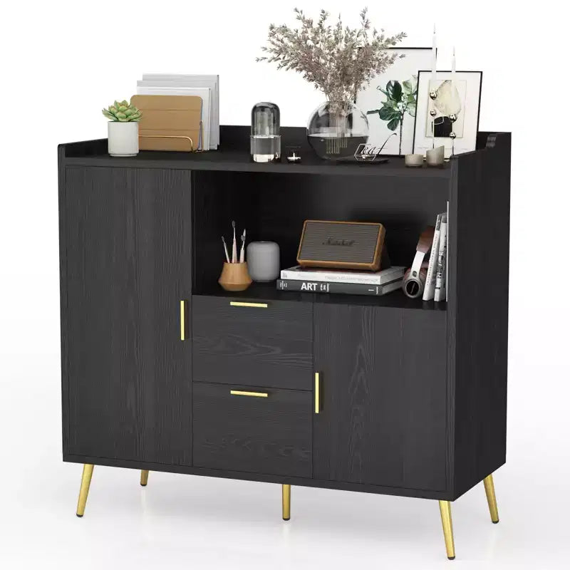 Grande credenza da cucinaMobile credenza in stile rustico con 2 cassetti e 2 ante,