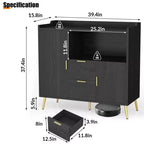 Grande credenza da cucinaMobile credenza in stile rustico con 2 cassetti e 2 ante,