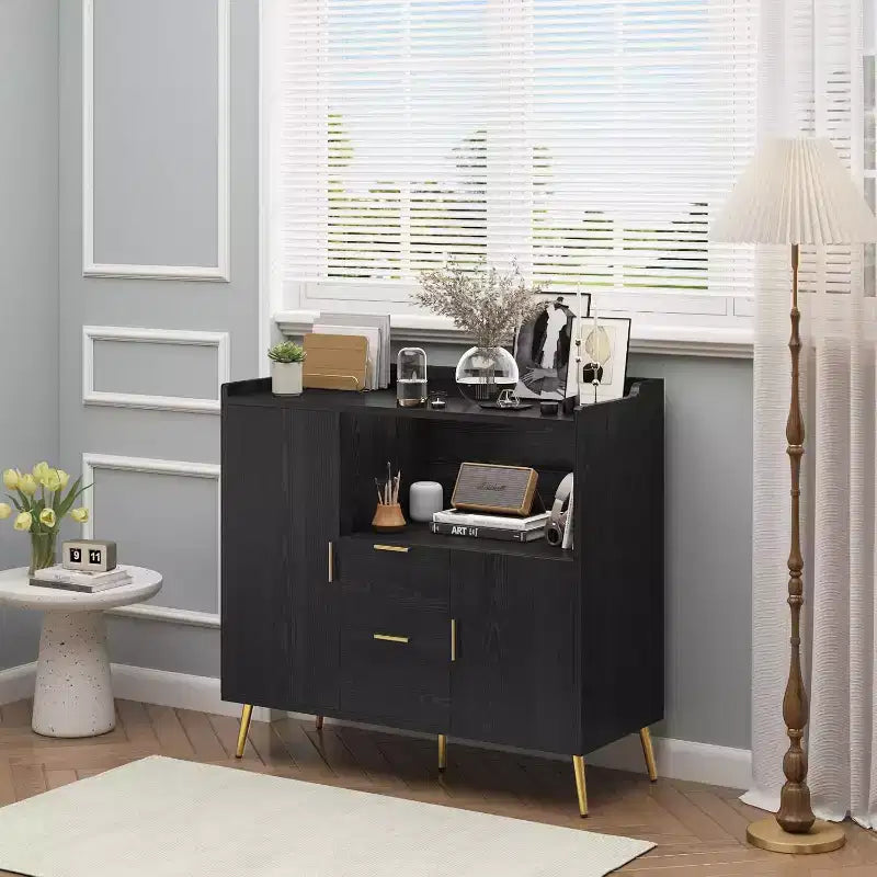 Grande credenza da cucinaMobile credenza in stile rustico con 2 cassetti e 2 ante,