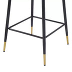 MAYEERTY Sedie da Pranzo Set da 2, Schienale in Rattan, Struttura in Metallo, Rivestimento in Bouclé per Soggiorno