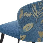 MAYEERTY Sedie da Pranzo Set da 2, Schienale in Rattan, Struttura in Metallo, Rivestimento in Bouclé per Soggiorno