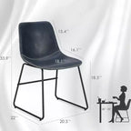 MAYEERTY Set di 4 Sedie da Cucina e Sala da Pranzo Blu Scuro - Sedute Eleganti per i Tuoi Spazi Dining