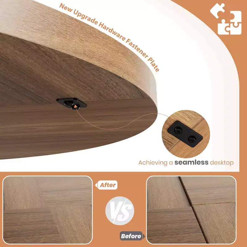 Tavolo da pranzo rotondo da 47" per spazi ridotti - Nero, 4-6 posti, base K-Leg in legno massello