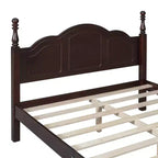 Struttura Letto a Piattaforma Retrò, Letto in Legno con Testiera per Camera da Letto