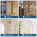 COZONY Struttura Letto Singolo con Testiera Imbottita, Letto a Piattaforma in Metallo con Design ad Arco e Spazio di Archiviazione Sotto il Letto, Nessuna Rete a Molle Necessaria