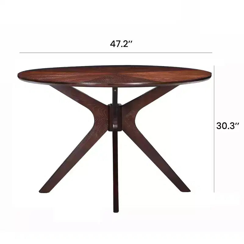 MAYEERTY Tavolo rotondo da pranzo Tulip da 80 cm, piano in legno, base in metallo, per 2-4 persone, nero