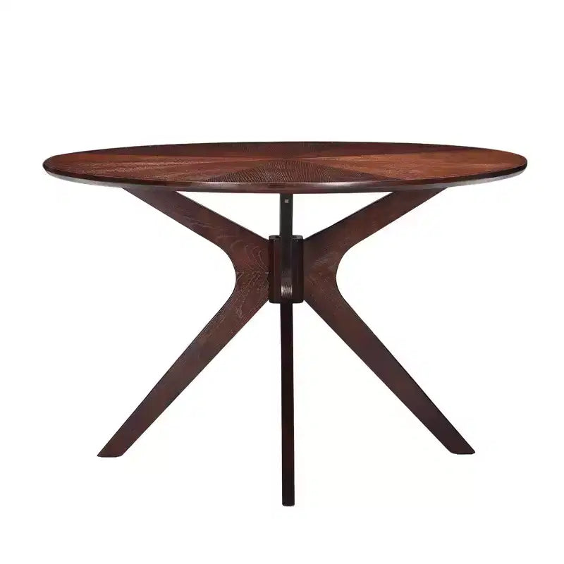 MAYEERTY Tavolo rotondo da pranzo Tulip da 80 cm, piano in legno, base in metallo, per 2-4 persone, nero