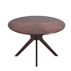 MAYEERTY Tavolo rotondo da pranzo Tulip da 80 cm, piano in legno, base in metallo, per 2-4 persone, nero