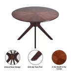 MAYEERTY Tavolo rotondo da pranzo Tulip da 80 cm, piano in legno, base in metallo, per 2-4 persone, nero