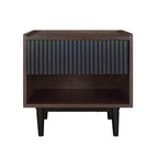 GDFStudio Duane comodino scanalato moderno di metà secolo con 1 cassetto e 1 ripiano inferiore