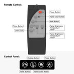 Mobile TV da 72,8 pollici in stile rustico Real Relax con caminetto elettrico a 3 lati in vetro, consolle multimediale regolabile con 12 colori LED per TV fino a 80 pollici