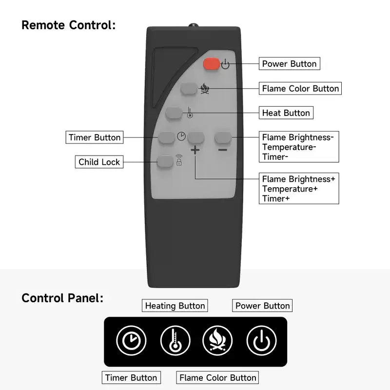 Mobile TV da 72,8 pollici in stile rustico Real Relax con caminetto elettrico a 3 lati in vetro, consolle multimediale regolabile con 12 colori LED per TV fino a 80 pollici