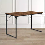 FurnitureR 47.2 Tavolo da Ufficio per Casa Scrivania Semplice per Computer Portatile PC Scrittura Robusta Struttura in Metallo per Sala Studio, Marrone Rustico