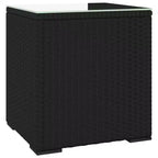 Tavolino da salotto in PE rattan nero compatto e resistente Tavolino quadrato
