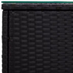 Tavolino da salotto in PE rattan nero compatto e resistente Tavolino quadrato