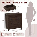 Comò e comodino scanalati a 3 cassetti, cassettiera in legno con contenitore per camera da letto, soggiorno, corridoio o ingresso