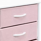 Cassettiera Sorbus a 3 cassetti - Struttura in acciaio, piano in legno e contenitori in tessuto facili da estrarre - Perfetta per casa, camera da letto, ufficio e dormitorio universitario