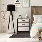 Cassettiera Sorbus a 3 cassetti - Struttura in acciaio, piano in legno e contenitori in tessuto facili da estrarre - Perfetta per casa, camera da letto, ufficio e dormitorio universitario