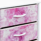 Cassettiera Sorbus a 3 cassetti - Struttura in acciaio, piano in legno e contenitori in tessuto facili da estrarre - Perfetta per casa, camera da letto, ufficio e dormitorio universitario