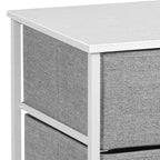 Cassettiera Sorbus a 3 cassetti - Struttura in acciaio, piano in legno e contenitori in tessuto facili da estrarre - Perfetta per casa, camera da letto, ufficio e dormitorio universitario