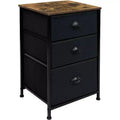 Sorbus 3 Drawers - Steel Frame, Wood Top & Easy Pull Fabric Bins - Perfect for Home, Bedroom, Office & College Dorm