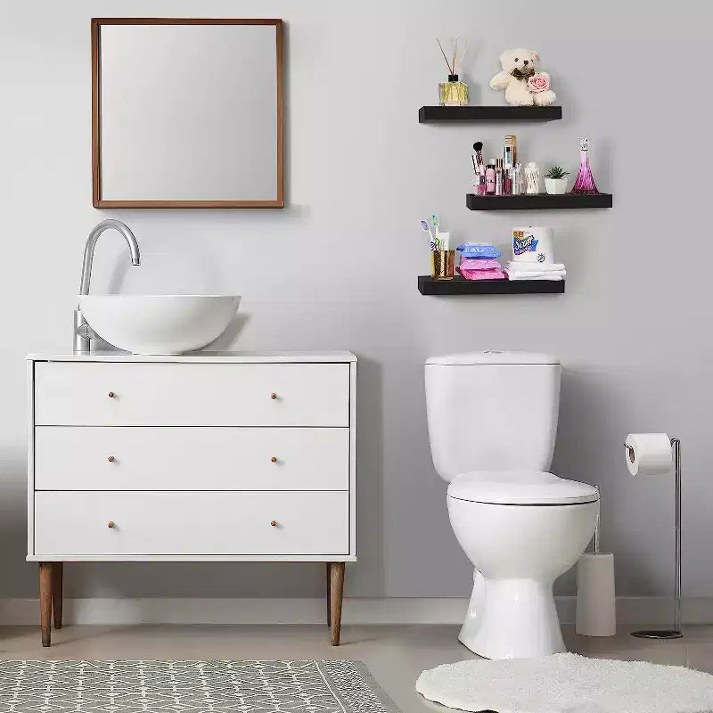 Sorbus Confezione da 2 Mensole Fluttuanti Rettangolari da 40 cm – per l'Arredamento della Casa per Esporre Trofei, Libri, Cornici e Altro Ancora
