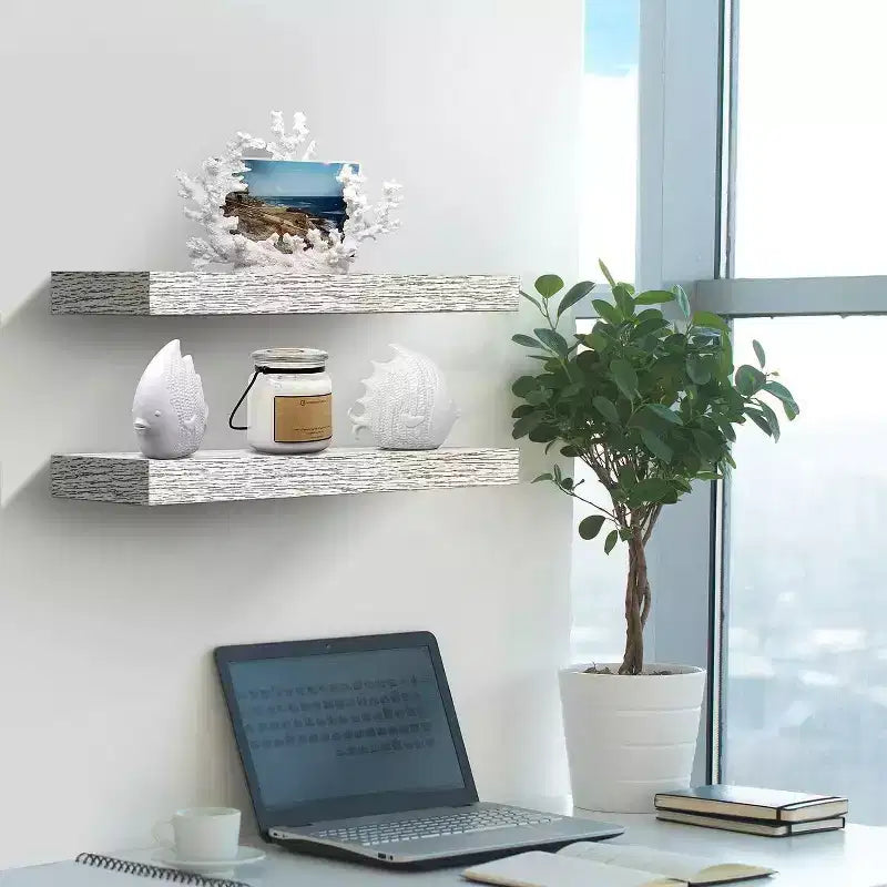 Sorbus Confezione da 2 Mensole Fluttuanti Rettangolari da 40 cm – per l'Arredamento della Casa per Esporre Trofei, Libri, Cornici e Altro Ancora