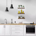 Sorbus Set da 3 Mensole Galleggianti da Parete Lunghe 40 cm per Camera da Letto, Arredo, Cucina, Soggiorno - per Trofei, Cornici, Libreria